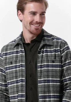 grijze dstrezzed overshirt zipped overshirt fancy tartan