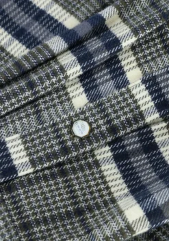 grijze dstrezzed overshirt zipped overshirt fancy tartan