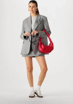 grijze edited blazer kainoa blazer with brooch