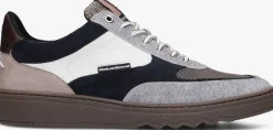 grijze floris van bommel lage sneakers sfm-10143 de kupster