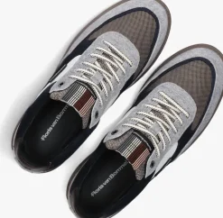 grijze floris van bommel lage sneakers sfm-10143 de kupster