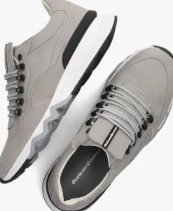 grijze floris van bommel lage sneakers sfm-10135 de zager