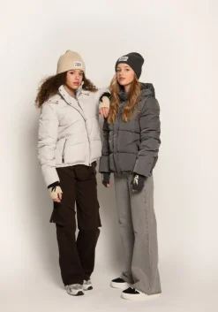 grijze frankie & liberty gewatteerde jas pippa puffer coat