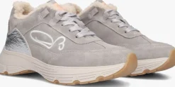 grijze fred de la bretoniere lage sneakers mariola sign teddy lining