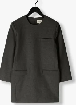 grijze gestuz mini jurk paulagz melange blazer dress