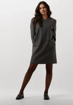 grijze gestuz mini jurk paulagz melange blazer dress