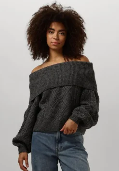 grijze gestuz trui adiegz off shoulder