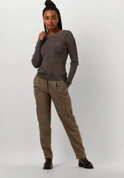 grijze gestuz t-shirt silvigz deep back blouse