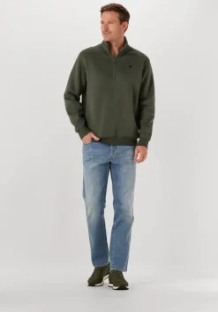 grijze g-star raw sweater premium core half zip r sw ls