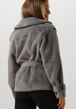 grijze ibana leren jas cristel