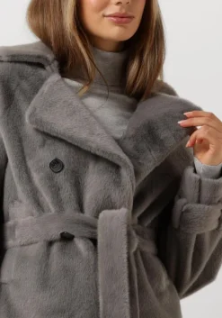 grijze ibana leren jas cristel