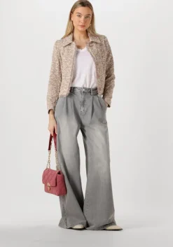 grijze janice wide jeans jeans wijde pijp stretch dollar