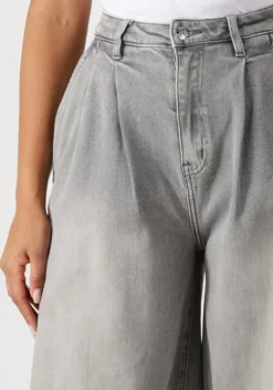 grijze janice wide jeans jeans wijde pijp stretch dollar