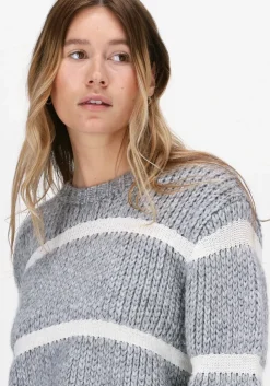 grijze just female trui roma knit