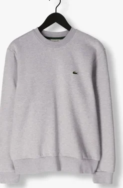 grijze lacoste sweater classic fit brushed fleece sweatshirt
