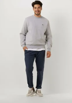 grijze lacoste sweater classic fit brushed fleece sweatshirt