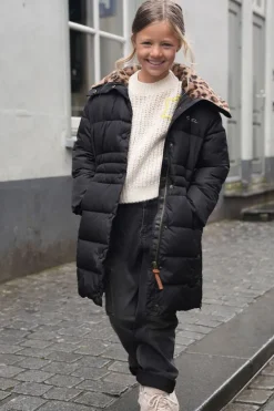 grijze like flo gewatteerde jas abby flo girls long fancy hooded jacket