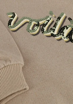 grijze like flo sweater danee sweater with ruffles