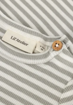 grijze lil' atelier rompers nbmgago ls slim body lil noos