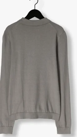 grijze lyle & scott polo ls knitted polo shirt