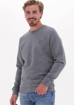grijze lyle & scott trui crew neck sweatshirt