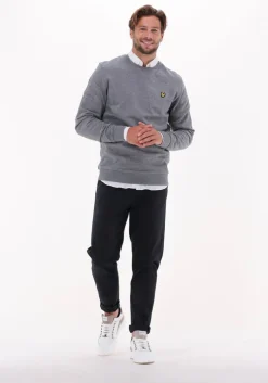 grijze lyle & scott trui crew neck sweatshirt