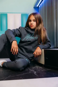 grijze malelions truien/vesten signature hoodie