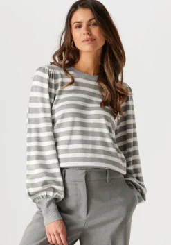 grijze minus trui liva long sleeve pullover