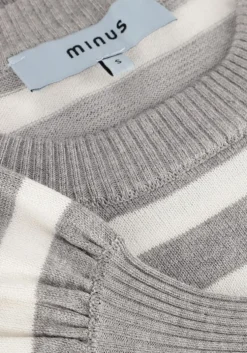 grijze minus trui liva long sleeve pullover