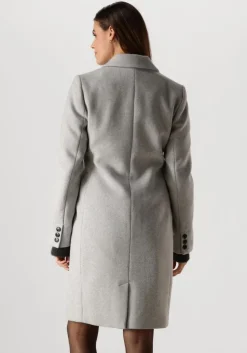 grijze modström mantel pamela coat
