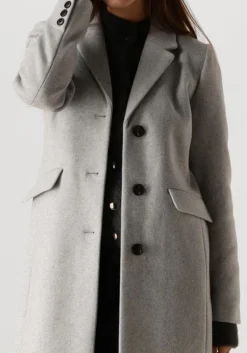 grijze modström mantel pamela coat