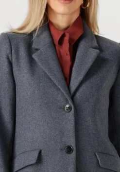 grijze modström mantel pamela coat