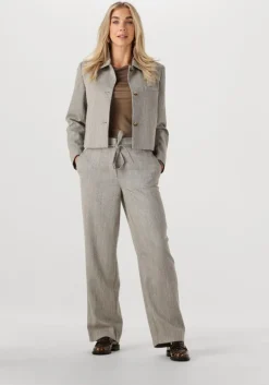 grijze modström pantalon popemd pants