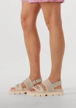 grijze mou platte sandalen bio sandal