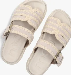 grijze mou slippers bio sandal buckle strap