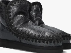 grijze mou vachtlaarzen eskimo 18 glitter logo