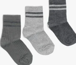grijze mp denmark sokken ben 3-pack socks