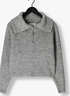 grijze msch copenhagen trui mschgytta zip pullover