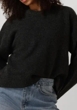 grijze neo noir trui detri solid knit blouse