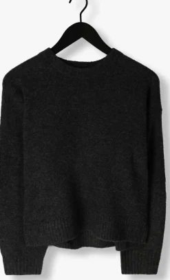 grijze neo noir trui detri solid knit blouse