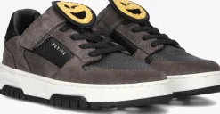 grijze nubikk lage sneakers basket court jr