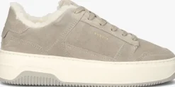 grijze nubikk lage sneakers basket teddy