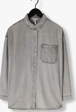 grijze object blouses objframe l/s lo shirt