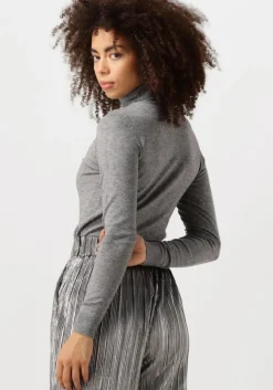 grijze object coltrui objthess l/s rollneck knit pullover