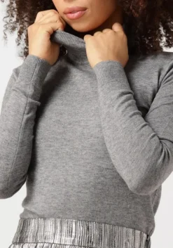 grijze object coltrui objthess l/s rollneck knit pullover