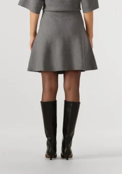grijze object minirok objreynard hw short knit skirt