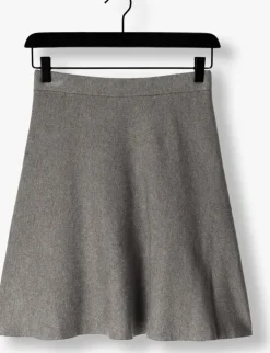 grijze object minirok objreynard hw short knit skirt