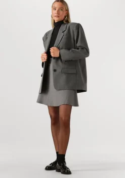 grijze object minirok objreynard hw short knit skirt