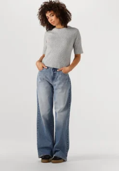 grijze object trui objelva 2/4 re o-neck knit