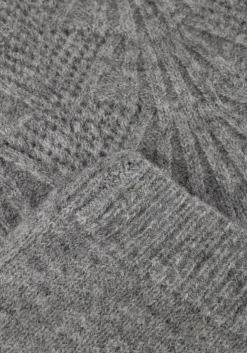 grijze object trui objflora re l/s knit pullover